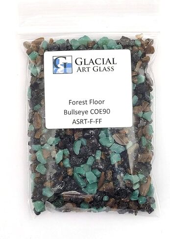 Forest Floor Frit Blend Coarse Bullseye Glass COE 90 Fusible - 4 Ounces in Saudi Arabia