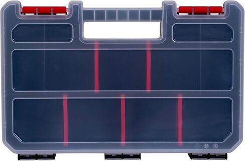 مربع منظم الأجزاء المدمجة - حالة تخزين للأجهزة الصغيرة مع 9 مقصورات و 5 فواصل - برغي نايلون متين أو بولت أو منظم حرفي لصندوق الأدوات أو الدرج أو المرآب in Kuwait