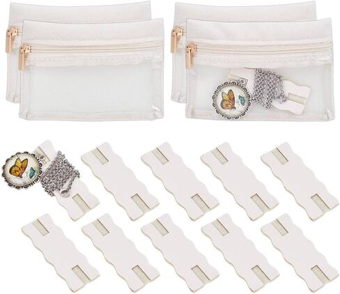 OLYCRAFT 10Pcs Linen Portable Tangle-Free Jewelry Organizer with 4Pcs Bags Tangle-Free Necklaces Organizer Necklace Card Holder Universal Jewelry Storage Case for Home Travel Chain Necklaces Storage in Saudi Arabia