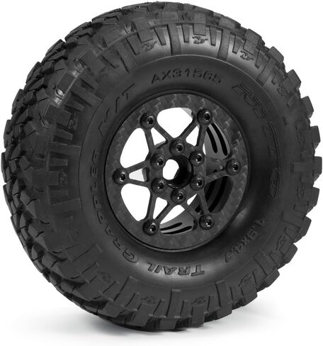 1.9 عجلات ألياف الكربون Beadlock RIM لـ 1/10 RC Rigs Crawler SCX10 CAPRA TRX4 TF2 GMADE R1 ENDURO CC01 DIY (Black B) in Saudi Arabia