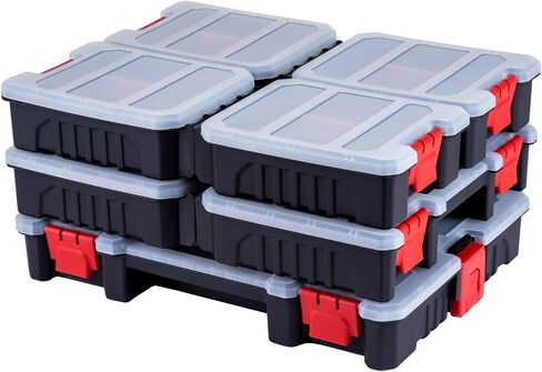 Compact Parts Organizer Box – Small Hardware Storage Case with 9 Compartments & 5 Dividers – Durable Nylon Screw, Bolt, Craft Organizer for Toolbox, Drawer, or Garage Use in Kuwait
