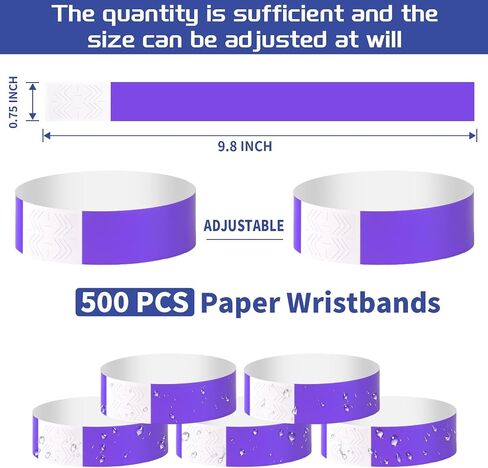 500 Pcs Red Paper Wristbands for Events Waterproof Neon Wrist Bands Adhesive Concert Identification Wristbands Hand Bands for Events (Red) in Saudi Arabia