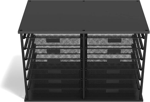 Staples TRU RED 12-Compartment Wire Mesh File Organizer, Matte Black (TR57535) in Saudi Arabia