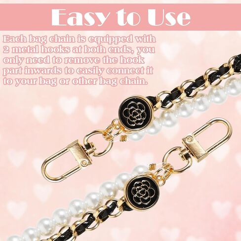 Molain 2PCS أكياس موسعة سلسلة محفظة تمديدات حزام لمحفظة الحقائب الموسع لؤلؤة حزام الاستبدال المحافظ أكياس أكياس حقائب اليد محافظ صنع اللوازم in Kuwait