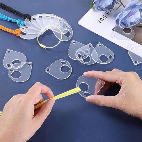 40pcs Acrylic Embroidery Floss Drop ، Bowbins acrylic exrylist ، Floss Drops Cross Cross ، منظمي خيوط التطريز الواضحة ، بكرات فقي الممر in Saudi Arabia