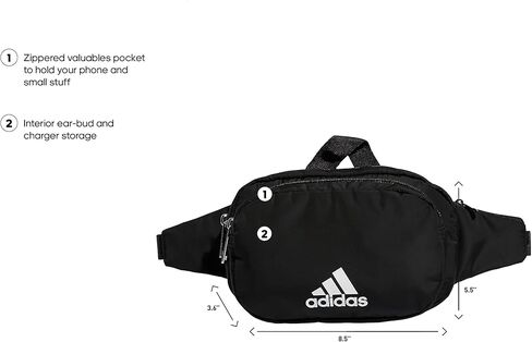 adidas Must Have Waist Pack Altered Blue/Clear Blue Color Wash/Shadow Navy/White One Size in Kuwait