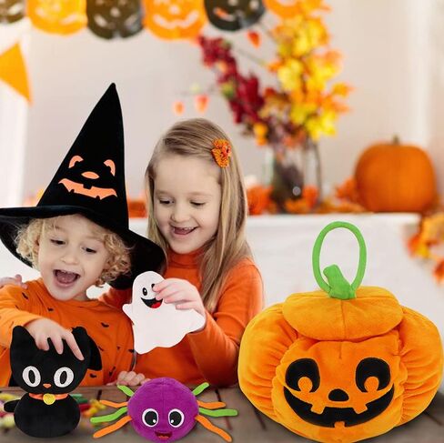 أول لعبة PlaySet ألعاب القرع في عيد الهالوين ، 5CT هالوين محشوة بالقرع القطيفة القط. in Kuwait