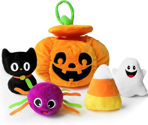أول لعبة PlaySet ألعاب القرع في عيد الهالوين ، 5CT هالوين محشوة بالقرع القطيفة القط. in Kuwait