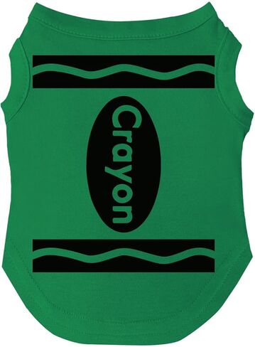 Crayon Dog Tee Shirt | Sleeveless Breeds | Halloween | Trick or Treat | Group Costume | School Parade | Family Outfits |Yellow, Medium 410 in Saudi Arabia