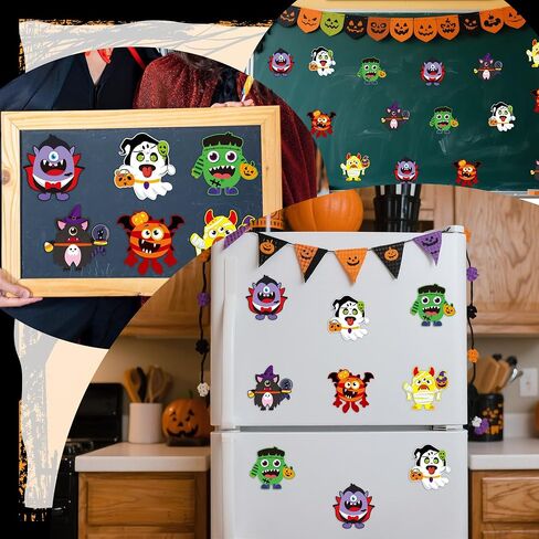 Haooryx Fall DIY Magnet Craft - 30 مجموعة من الخريف أوراق القيقب DIY Fall Leaf Magnet ملصقات فنية كوكب مجموعة لوازم الأطفال أنشطة المدرسة المستلزمات المنزل فئة السوداء السبورة البيضاء in Saudi Arabia