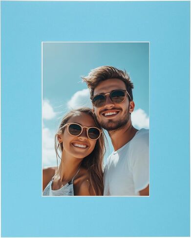 Picture Mats, 8 x 10 for 5 x 7 Pictures Acid Free White Core Bevel Cut Frame Mattes for Display Art Measuring, Dark Brown in Saudi Arabia