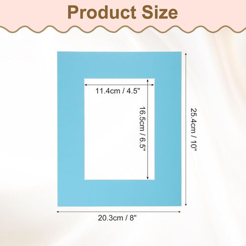 Picture Mats, 8 x 10 for 5 x 7 Pictures Acid Free White Core Bevel Cut Frame Mattes for Display Art Measuring, Dark Brown in Saudi Arabia