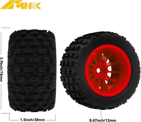 طقم حافة بلاستيكية من المطاط قبل ملتصقات من المطاط لـ 1/18 من جرام جروم ترقيات RC Car Parts Red in Saudi Arabia