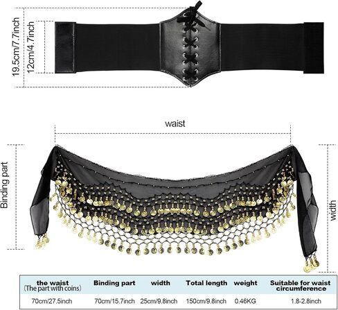 Crowye 5 Pcs Women's Pirate Costume, off Shoulder Long Sleeve Dress Waist Belts Hip Scarf Fishnet Stockings Pirate Headwrap in Kuwait