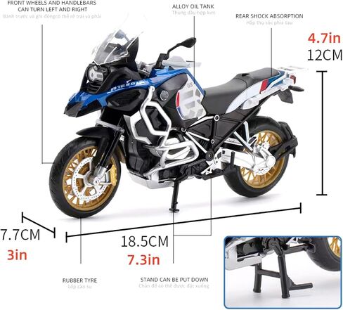 ZEZEFUFU 18.5cm Alloy 1/12 Scale Motorcycle Motorcycle Model Ornaments Collection in Saudi Arabia