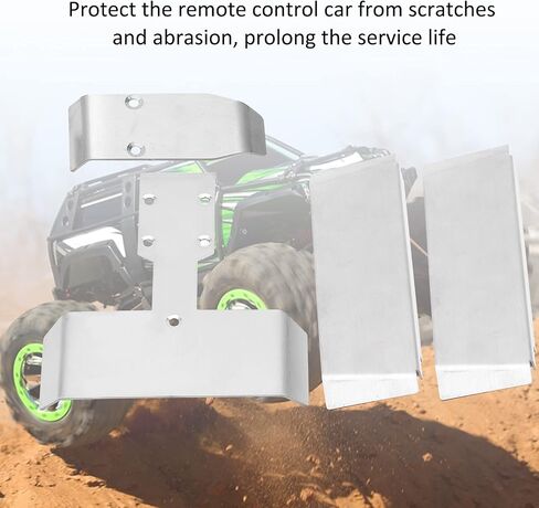 Chassis Armor Protection Servo Protector High Quality Stainless Steel Skid Plate for SUMMIT EREVO SLASH VXL 1/16 RC Car Durable Wear Resistant Silver 120g in Saudi Arabia