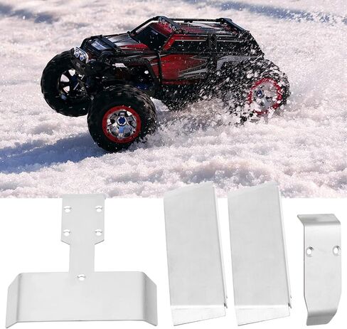 Chassis Armor Protection Servo Protector High Quality Stainless Steel Skid Plate for SUMMIT EREVO SLASH VXL 1/16 RC Car Durable Wear Resistant Silver 120g in Saudi Arabia