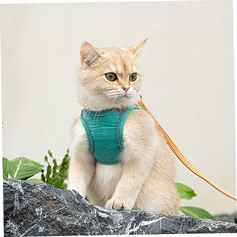 Galpada Reflective Cat Harness Set Set Strappable Pet Traction Strap for Outdoor Walking Safe Sead للقطط للتدريب والسفر in Kuwait