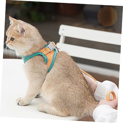 Galpada Reflective Cat Harness Set Set Strappable Pet Traction Strap for Outdoor Walking Safe Sead للقطط للتدريب والسفر in Kuwait