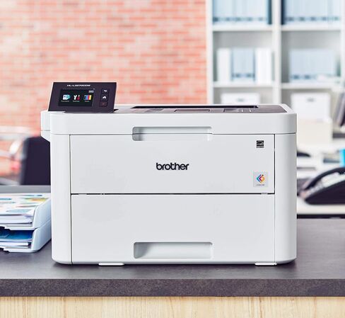 Brother HL-L3270CDW طابعة ألوان لاسلكية مضغوطة مع NFC ، الطباعة اللاسلكية المدمجة ، تلقائيًا على الوجهين ، 25PPM ، 600 × 2400 نقطة في البوصة ، 250 ورقة ، تعمل مع Alexa ، حزمة مع كابل الطابعة الفكية in Saudi Arabia