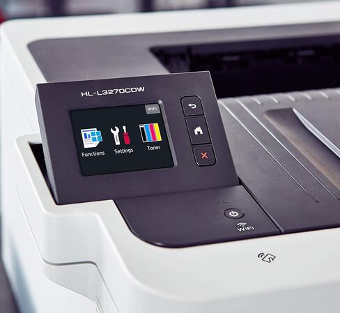 Brother HL-L3270CDW طابعة ألوان لاسلكية مضغوطة مع NFC ، الطباعة اللاسلكية المدمجة ، تلقائيًا على الوجهين ، 25PPM ، 600 × 2400 نقطة في البوصة ، 250 ورقة ، تعمل مع Alexa ، حزمة مع كابل الطابعة الفكية in Saudi Arabia