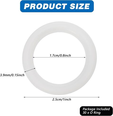 30 Pcs 1 Inch Plastic O Rings, Transparent O Rings for Crafts Crochet, Durability Plastic Ring for Curtains, DIY Blinds, Hang on, Thicker Transparent Ring Roman Shades Circle Hook Craft Tool in Saudi Arabia