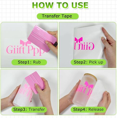 Transfer Paper for Vinyl-12 x 100FT,Premium-Grade Vinyl Transfer Tape,Easy Vinyl Pick-Up and Release,No Sticky Residue, Suitable for Crafts, Decals, Logo Making, and Home Decoration in Saudi Arabia