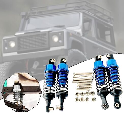 Dynwave 4x Oil Scondbers لـ RC Car Sampers ترقية لسيارة التحكم عن بُعد 1/12 1/16 Scale RC Shocks for Mn82 D90 C14 C24 ، Blue Dark in Saudi Arabia