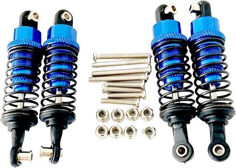 Dynwave 4x Oil Scondbers لـ RC Car Sampers ترقية لسيارة التحكم عن بُعد 1/12 1/16 Scale RC Shocks for Mn82 D90 C14 C24 ، Blue Dark in Saudi Arabia