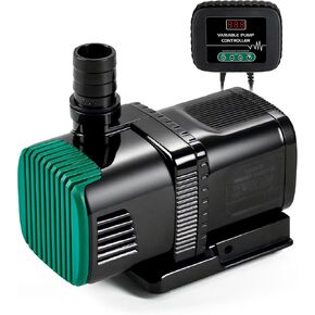 Luckerain Aquarium Pump 800 GPH مضخة المياه الغاطسة مع وحدة تحكم متغيرة التردد 18 قدمًا مضخة عودة هادئة لبرمائية لخزانات السمك الصغيرة Koi Pond الشلالات. in Saudi Arabia