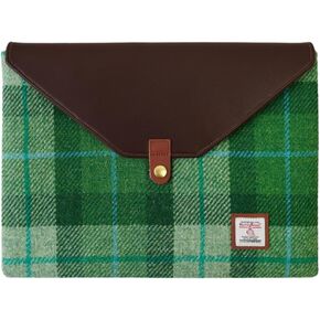 Harris Tweed Laptop Sleeve for MacBook Air M4 M3 M2 M1 13 Inch and Pro M1 A2338 Wool and Microfiber Leather Case with Snap Button Flap in Saudi Arabia