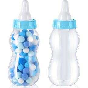 Tessco for you 2 Pcs Large Baby Milk Bottle Fillable Baby Shower 11 x 4 Inch Piggy Bank Plastic Container for Game and Gender Reveal Celebrations Party Favor Gift Decor (White) in Kuwait