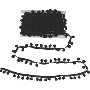 10 Yards Pom Pom Trim, 1" Wide Ball Fringe Trim Soft Pompom Fringed Ribbon for Home Decoration Pillow Curtain Bag Clothes Sewing Accessories DIY Crafts (Navy Blue) in Kuwait