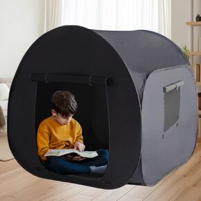 Sensory Tent for Kids with Autism - CPC Certification Sensory Calm Corner Helps ADHD, SPD Children Relax, Reduce Anxiety - Portable Pop-up Blackout Hideout Play Tent Toys Add Windows in Saudi Arabia