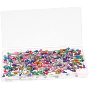 200Pcs Pearl Head Pins for DIY Decoration Sewing Crafts and Quilting Long Straight Pins with Smooth Surfaces for Easy Insertion and Removal for Weddings and Parties in Saudi Arabia