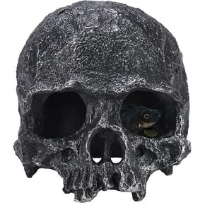 راتنج الزواحف مخبأ للدبابات ديكور جمجمة واقعية لتراريوم تيراريوم تزين هيكل عظمي يرتبات وكهوف لكرة الأسماك python axolotl tarantula in Kuwait