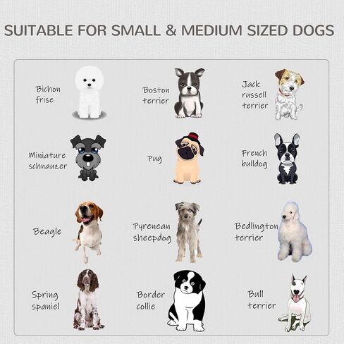 Pawhut Dog Crate Furniture Wire Indoor Pet Kennel Cage ، طاولة نهاية مع أبواب مزدوجة ، أقفال لمنزل الكلب الصغير والمتوسط ​​، الرمادي in Saudi Arabia