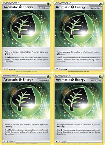 مجموعة البطاقات القابلة للتحصيل Pokemon - 4 بطاقات - طاقة عطرية 162/185 - الجهد الحيوي Sun Moon - قد تشمل إصدارات رقائق عكسية in Saudi Arabia