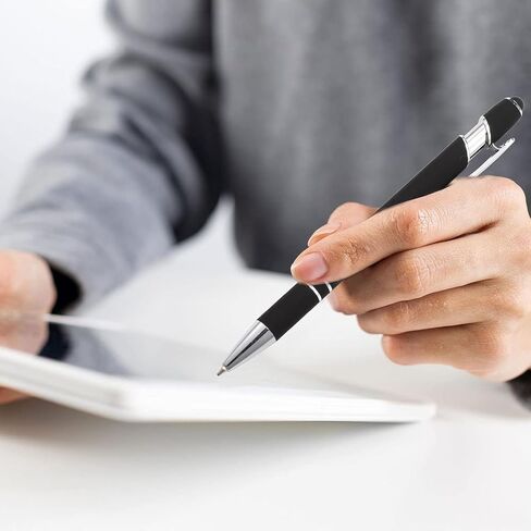 Piezas Con Punta de Lápiz Capacitivo ، Tinta Negra ، 2 En 1 ، Metal De 0.039 Pulgadas ، Punta Media Lisa ، Arco Iris ، Colorido ، De Goma ، Para Tableta de Pantalla Táctil (Randow) in Kuwait