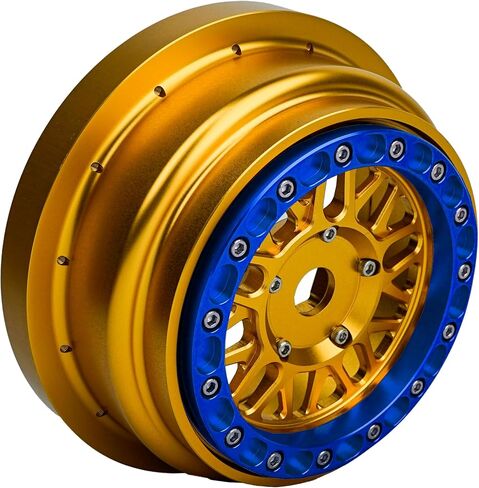 ترقية السباق أجزاء CNC قفل حبة الألومنيوم لـ Losi Super Baja Rey SBR 2.0 1/6 1PCS GOLD (GOLD-Blue) in Kuwait