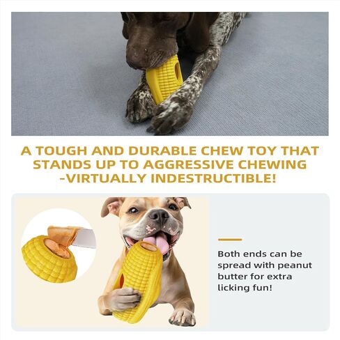 2 Pack Dog Toys for Aggressive Chewers, Interactive Indestructible Dog Toys to Keep Them Busy, Durable Dog Frozen Treat Toy for Large & Medium Dogs, Reduces Anxiety & Extends Playtime, Brown in Kuwait