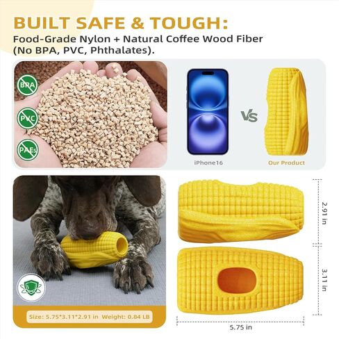 2 Pack Dog Toys for Aggressive Chewers, Interactive Indestructible Dog Toys to Keep Them Busy, Durable Dog Frozen Treat Toy for Large & Medium Dogs, Reduces Anxiety & Extends Playtime, Brown in Kuwait