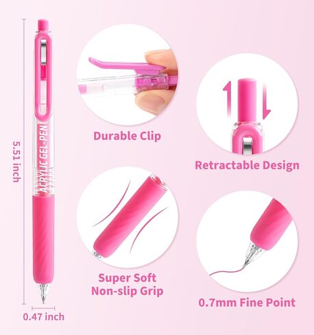 Gel Pens For Coloring, 90 Colors Retractable Colored Pens for Black Paper & White Paper, 0.7mm Fine Point Colorful Pens for Coloring, Writing, Drawing, Journaling, Note Taking, School, Office, Home in Kuwait