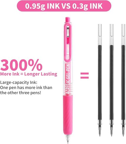 Gel Pens For Coloring, 90 Colors Retractable Colored Pens for Black Paper & White Paper, 0.7mm Fine Point Colorful Pens for Coloring, Writing, Drawing, Journaling, Note Taking, School, Office, Home in Kuwait