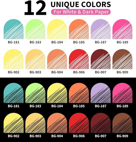 Gel Pens For Coloring, 90 Colors Retractable Colored Pens for Black Paper & White Paper, 0.7mm Fine Point Colorful Pens for Coloring, Writing, Drawing, Journaling, Note Taking, School, Office, Home in Kuwait