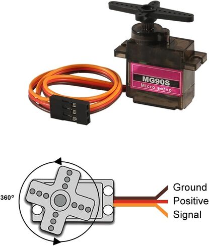 5pcs Mg90s Micro Servo Motor 9G Servo Micro RC Servo Motor Smart Robot 360 درجة متوافقة مع Raspberry Pi Project Car Helicopter Poart in Kuwait