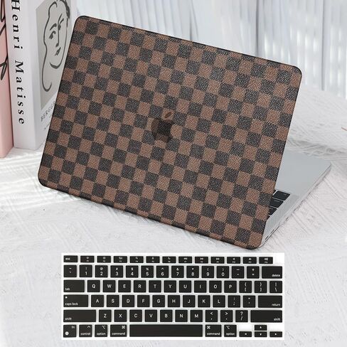 حالة checkered لـ MacBook Pro 13 Inch 2025-2016 M2 M1 A2338 A2289 A2251 A2159 A1989 A1706 A1708 ، شبكة المشي التعريف الفاخرة الشاملة الشبكة البرو in Kuwait