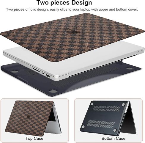 حالة checkered لـ MacBook Pro 13 Inch 2025-2016 M2 M1 A2338 A2289 A2251 A2159 A1989 A1706 A1708 ، شبكة المشي التعريف الفاخرة الشاملة الشبكة البرو in Kuwait