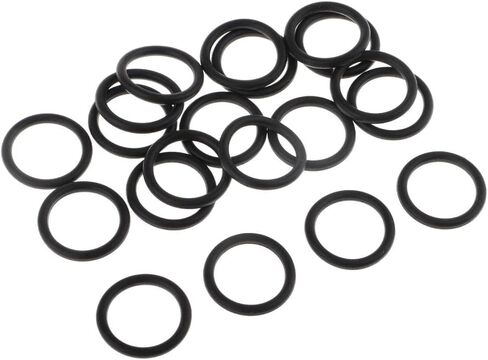 20pcs Rubber O Gasket Seal, 20mm x 2.4mm, Black Replacement in Saudi Arabia