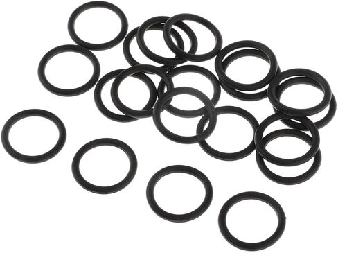 20pcs Rubber O Gasket Seal, 20mm x 2.4mm, Black Replacement in Saudi Arabia